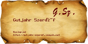 Gutjahr Szeráf névjegykártya